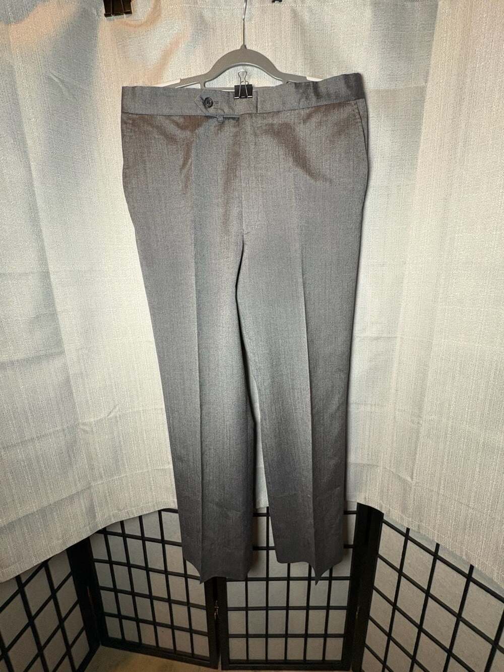 Men's Ultraflex High Performance Gray Wool Dress Pants